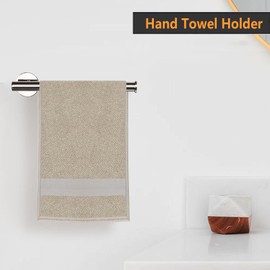 Sotuai 2-Piece Hand Towel Holder - 9" Modern Design Towel Ring, Thicken SUS 304 Stainless Steel Towel Holder for Bathroom Wall, Contemporary Hand Towel Rack - Chrome