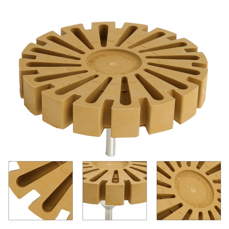 4in Removing Rubber Eraser Wheel Round Fan Blade Electric Hand