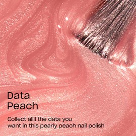 OPI OPI Nail Lacquer Data Peach | Sheer Bright Orange Pearl Chip Resistant Nail Polish | Me, Myself Collection