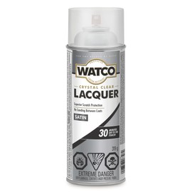Watco 63281 Lacquer Clear Wood Finish Spray, 11.25 oz, Satin Clear