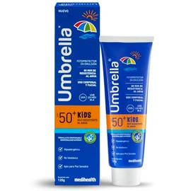 Umbrella Kids SPF 50+ | Protector Solar Corporal para Niños | Pantalla Orgánica | Amplio Espectro UVA/UVB | Water Resistence | Tubo con 120ml