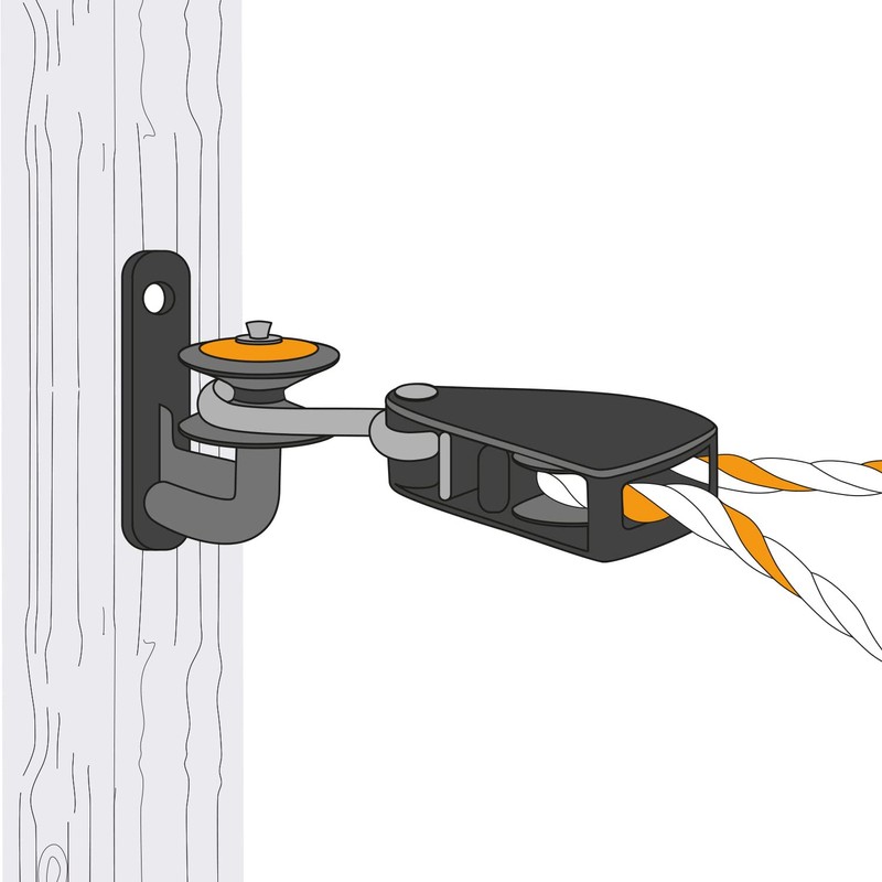 Gallagher Cord Tensioner With Roll Corner Insulator - 1 Pcs