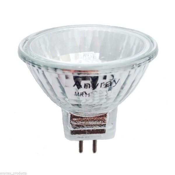 Anyray A1871Y (1-Bulb) Clear MR11 6-Volts 10Watt Halogen Bike Light Bulb 10W 6V