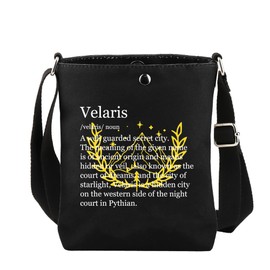 UJIMS A Court of Thorns Rose Inspired Gift City of Starlight Crossbody Bag Fantasy Reading Gifts Fantasy Novel Bag (ARReadingBag)