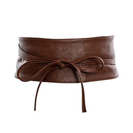 Toocool - Obi Women's Belt Laces Sash Faux Leather Broadband ST-2087, Brown, One Size, brown