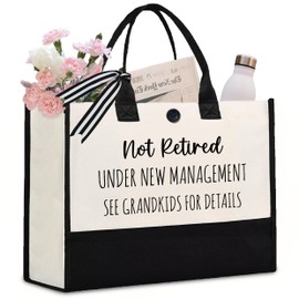 Afterprints Retirement Gift for Woman, Funny Retirement Canvas Tote Bag, Retirement Gifts for Women 2025, Retirement Gifts for Coworker, Grandma, Mom, Friend, Teacher, Nurse, Doctor