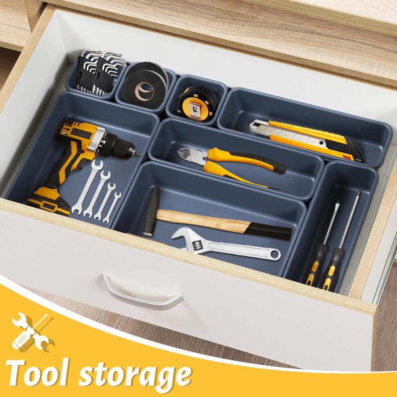 Drawer Organiser Set, Organiser System, Storage Box, 16-Piece Drawer Organiser,