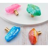 FZBHRO Natural Crystal Stone Cabinet Knobs Decorative Drawer Knobs Handles