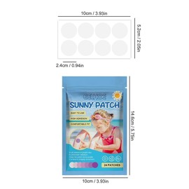 24 Pcs UV Stickers for Sunscreen, Waterproof UV Detection Stickers, Sun Cream to Reapply,UV Detection Reminder Patch for Kids Adults, Know When to re-Apply Sunscreen