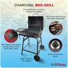 Grill Boss 23 Inch Charcoal Barrel Grill with Adjustable Grate,