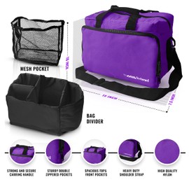 ASA TECHMED Physical Therapy Home Health Aide Comprehensive Kit - Carrying Bag, Blood Pressure Cuff, Stethoscope, Gait Belt- Purple