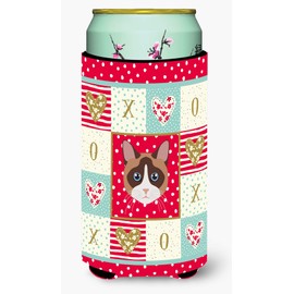 Caroline's Treasures CK5167TBC Snowshoe Cat Love Tall Boy Hugger, Red Can Cooler Sleeve Hugger Machine Washable Drink Sleeve Hugger Collapsible Insulator Beverage Insulated Holder