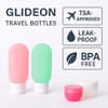 Glideon TSA Approved Travel Bottles - 16-Pack Leak-Proof Refillable Silicone
