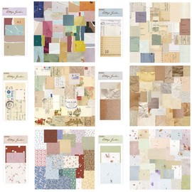 DESEACO Vintage Scrapbooking Supplies Scrapbook Paper, Decoupage Paper for Aesthetic Bullet Journal DIY, Decorative Paper Journaling Supplies, Craft Supplies Materials for Scrapbooking 360 Sheets