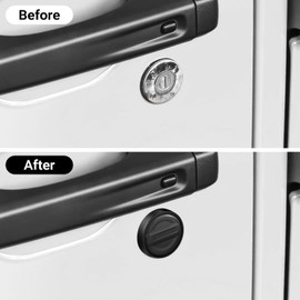 smnuxwm 2PCS Strong Magnet Keyhole Covers for Jeep Wrangler JL JLU 2018-2026 and Gladiator JT 2020-2026 ABS Front Door Lock Cover Keyhole Protector Accessories Classic