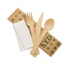 100 PIECE (25 Pack) S.Y.D Disposable Wooden Cutlery Set –