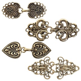 FR 4Pcs Dress Clip Cloak Clasp Shawl Clip for Women, Vintage Cardigan Clip, Girls Brooch Clips, Rose Gold