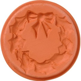 JBK Pottery Terra Cotta Cookie Stamps (Wreath)