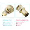 Keymark Universal Drain Fitting with Overflow Brushed Gold - Keymark