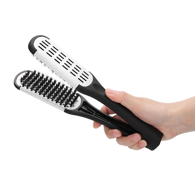 Peine de Doble Cepillo, Pinza Profesional En Forma Peine, Antiestático,