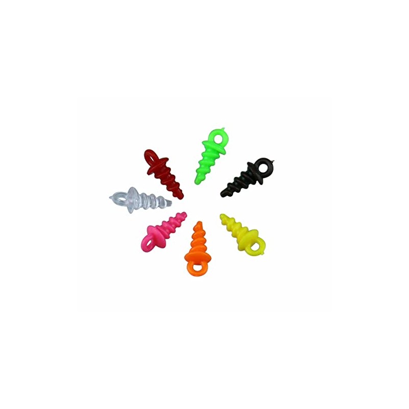 Torchwood Fishing Tackle 25 mixed colour plastic bait screws perfect