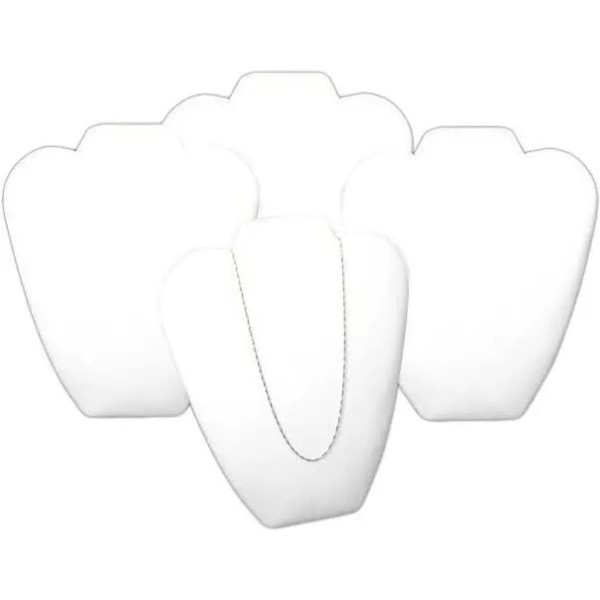 FindingKing 4 White Flocked Chain & Necklace Displays