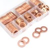 Sutemribor 150PCS 8 Sizes Copper Metric Sealing Washers Flat Washers