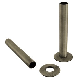 NRG Radiator Pipe and Pipe Collars Sleeves 180mm Pipes Antique Brass