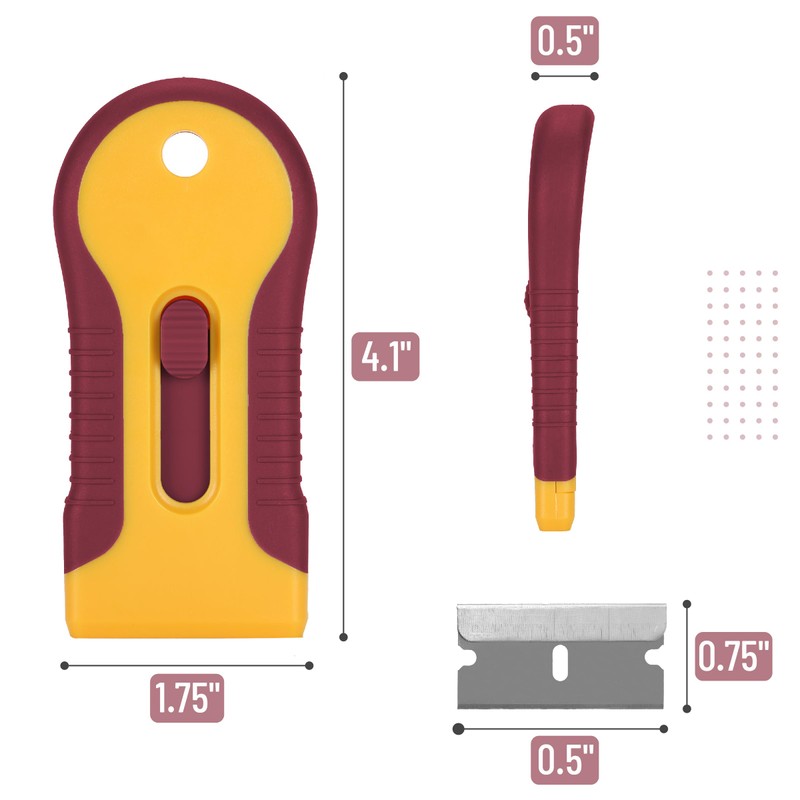 Bates- Razor Blade Scraper, 2 Pack, Razor Scraper Set with