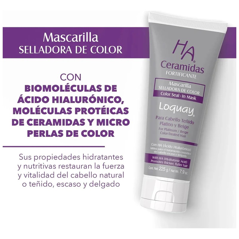 Ceramidas Color Cabello Platinos Beige Escasos Delgados Fort