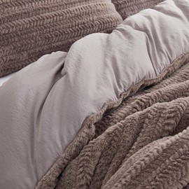 Woodland Forest - Coma Inducer® Oversized Queen Duvet Cover Set - Tree Bark Brown