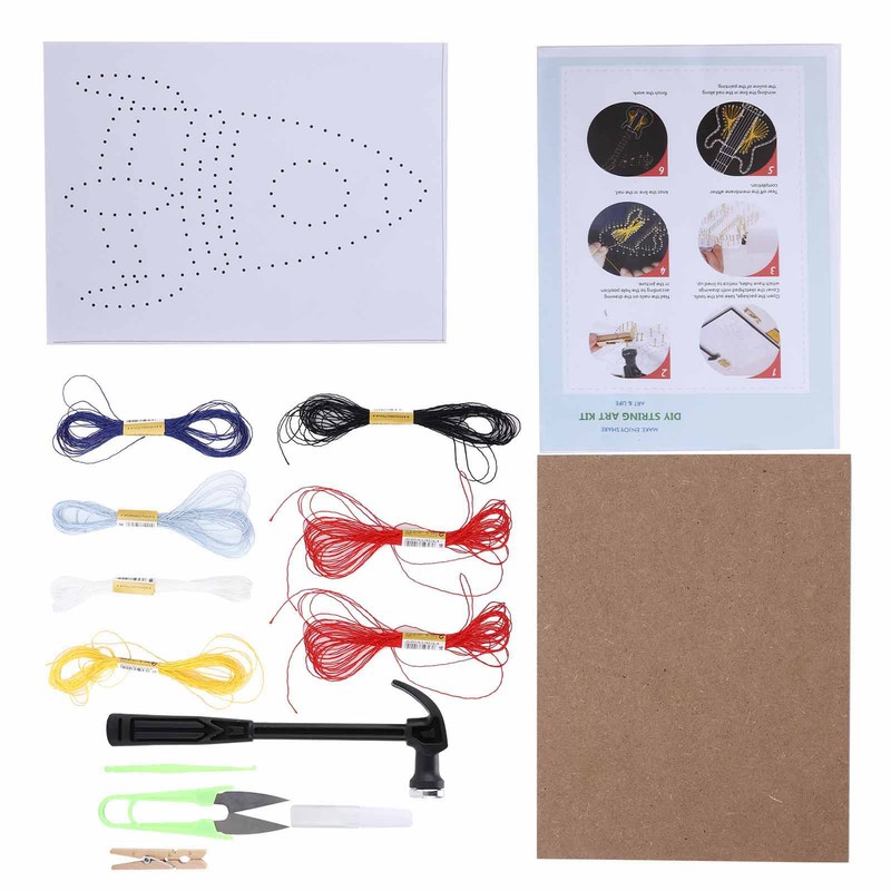 String Art Decorative Colourful DIY Nails Winding Lines Drawing Kit