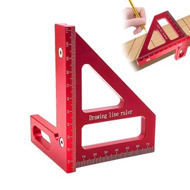 Woodworking Angle Ruler, 3D Woodworking Square Protractor, 3D Multi Angle Measuring Ruler, Miter Triangle Rulers Measuring Tool for Engineer Carpenters, Wood Working Too