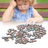 100 Piece Wooden Animal Jigsaw Puzzle Round Shaped Educational Hand