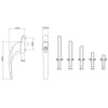 Silver Matt - UPVC Universal Inline Espag Lockable Window Handle