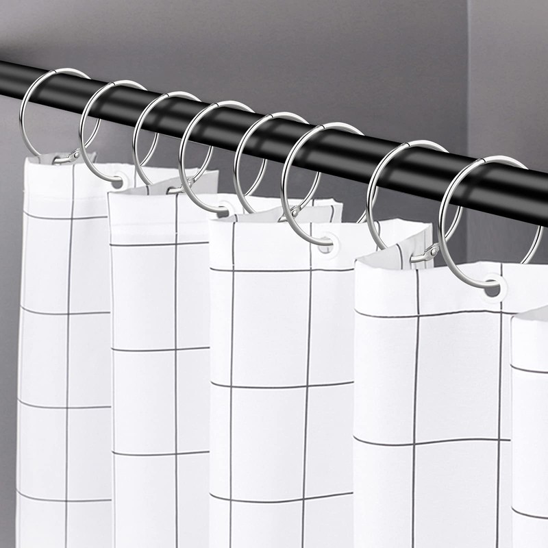 24 Pack Shower Curtain Rings, Rustproof Decorative Shower Curtain Hooks