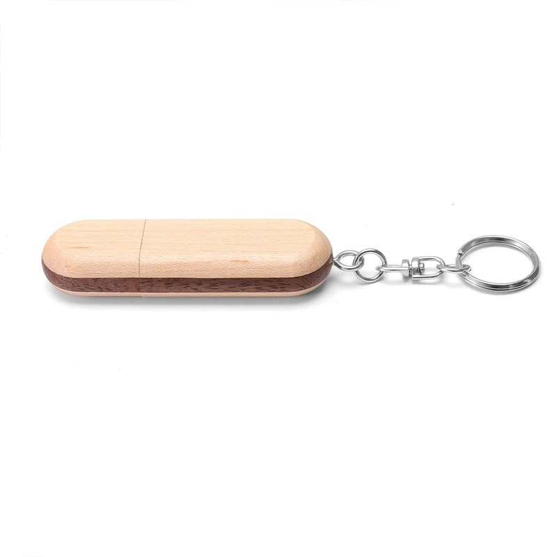 HOZYALE USB Stick Two-Tone Wooden USB 2.0 Flash Drive Data