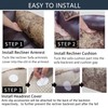 LUFEIJIASHI Waterproof Recliner Sofa Covers Non-Slip Recliner Couch Covers for