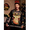 Arvilhill Mens Ugly Reindeer Bell Christmas Sweatshirt Tacky Funny Sweater