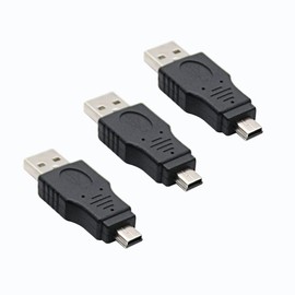 rgzhihuifz USB 2.0 Type a Plug to Mini USB Male Adapter 3-Pack