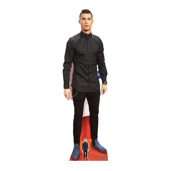 STAR CUTOUTS Life Size Cardboard Cut Out Christiano Ronaldo, Multi-Colour, 181cm Tall