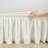Lush Decor Ruched Ruffle Elastic Easy Wrap Around Bedskirt, Queen/King/Cal