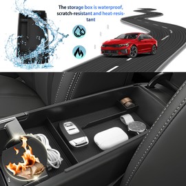 SHAOHAO Center Console Organizer Compatible with 2025 Kia K5 Accessories 2025 K5 (LXS, GT-Line, GT, EX) Console Organizer Tray K5 2025 Double Space Storage Box Armrest Insert Tray Easy Removal