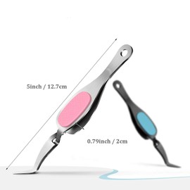 2Pcs Craft Tweezers Crossing Lock Tweezers Stainless Soft Gripping Tweezers Reverse Grip Precision Tweezers for Craft, Jewelry, Beading, Electronics, Laboratory Work (Silver+Colorful)