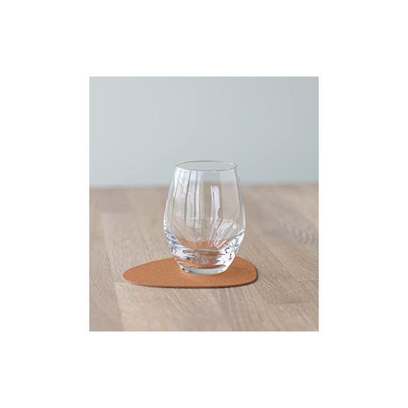 LindDNA Curve 991399 Coaster Recycled Leather in Stained Nature Colour