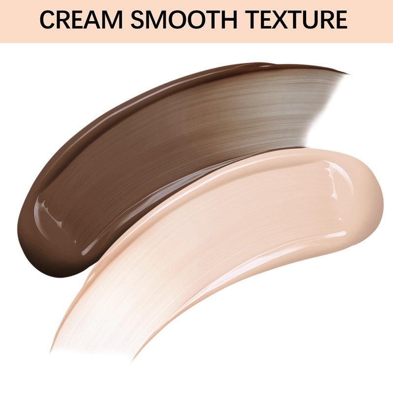 Apooliy 2pcs Cream Contour Highlighter Sticks，Matte Face Shaping & Contouring