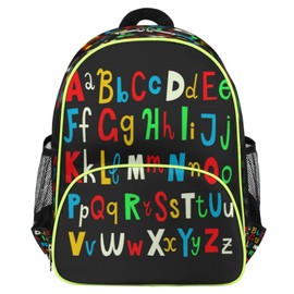 PATTERNFUL Kids Backpack for Boys Girls - Toddler Bag Kindergarten School Bag Preschool Nursery Travel Small Bookbag with Chest Strap(Alphabet)