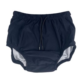 AQX Reusable Adult Swim Diapers Special Needs, Washable Cloth Diapers Leakproof, Swimmers Nappy Trunks Pull Ups for Incontinence Protection Unisex (L, Blue)