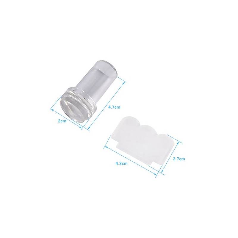 Estampador de Uñas Silicona, Nail Art Stamping Templates Manicure Tool