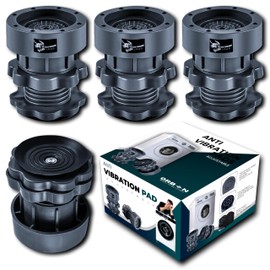 ORBON Anti Vibration Pads for Washing Machine | Durable Washing Machine Feet Anti Vibration | Anti Vibration Pad Washing Machine | Anti Vibration Washing Machine Support (Round Adjustable)